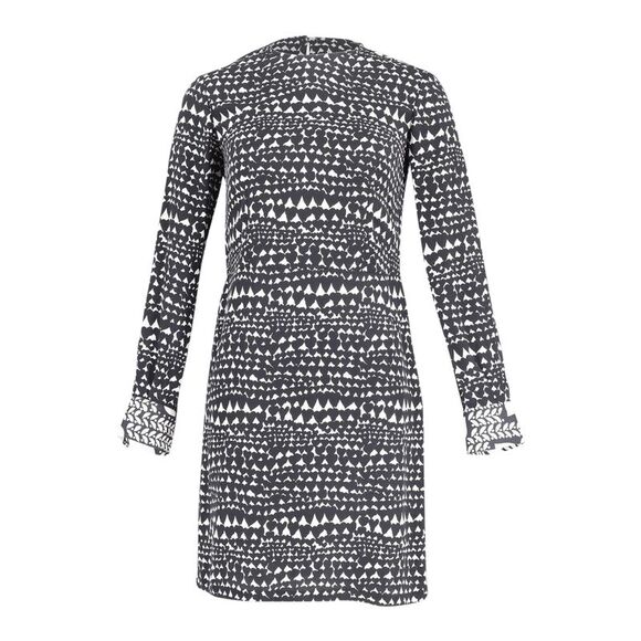 Stella McCartney Printed Sheath Dress in Black and White Polyester